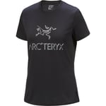 Arcteryx Womens Arc'word Cotton T-shirt S/S (Svart (BLACK) Large)