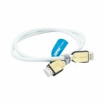 Supra HDMI 2.1 UHD8K, HDMI-kabel med stöd för 8K HDR, vit 1.5 meter