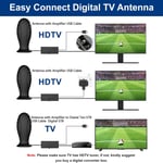 Indoor TV Aerial, 4K Ultra HD TV Antenna Indoor with Amplifier Signal Booster, 5