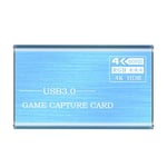 Carte d'acquisition vidéo 4K,USB 3.0,HDMI,avec boucle Audio,pour PC,Youtube,OBS,diffusion en direct - Type Bleu