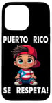 Coque pour iPhone 15 Pro Max Porto Rico Se Respeta Boricua Drapeau Kid PR Protest