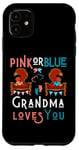 Coque pour iPhone 11 Rose ou bleu Grandma Loves You Granny Nana Mimi Grandmother