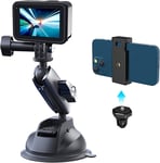 Support À Ventouse Pour Téléphone Portable En Alliage D'aluminium - Pour Gopro Hero,Insta360/Dji,Rotation À 360° Pour Une Utilisation Intensive Avec Support De Téléphone (Le Style [Sma075268]