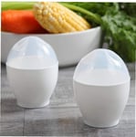 2 Pack Microwave Egg Cooker Cup Egg Poacher Egg Boiler Steam Eggs Without the Shell Egg Tools for Breakfast