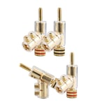 4 Piece 4MM Banana Plugs for AV Receiver,Amplifier Speaker Gold U2L98945