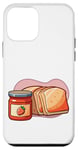 Coque pour iPhone 12 mini T-shirt de petit-déjeuner à capuche fraise - Pain grillé - Coussin de confiture