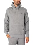 GANT Men's REG SHIELD HOODIE, Grey Melange, XS