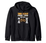 Bicycle Watch Cycling Research About Cycling Biking Zip Hoodie