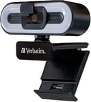 Verbatim Webcam with Microphone and Lighting, External Camera for Co (US IMPORT)