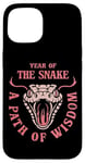 iPhone 15 Year Of the Snake. A Path Of Wisdom. Cinese New Year Costume Case