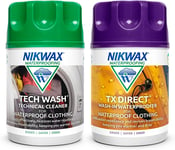 Nikwax TECH WASH & TX.DIRECT Twin Pack, Clean and Proof, Cleaning and Value Pack