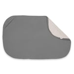 hauck Tapis a Langer Bebe, Serviette de Bain Bebe en Mousseline et Coton Éponge Respirant et Hygiènique, Lavable à 60°C - Convient pour Matelas a Langer Change N Clean - Gris