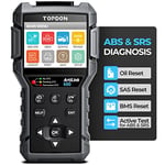 TOPDON AL600 OBD2 Code Reader with Active Test, ABS & SRS Diagnostics, Car Maintenance Reset Service of Oil, BMS, SAS, Full OBD2 Functions, LED Lights, Free Software Update