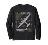 B-24 Liberator | Consolidated Aircraft B24 Bomber Vintage Long Sleeve T-Shirt