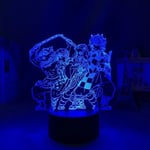 Anime Demon Slayer lampa Cool 3D Illusion Nattlampa Hem Roo