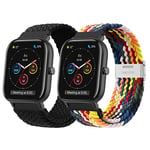 Bracelet pour Amazfit GTS, 20mm Bracelet Sport en Nylon Tressé pour pour Amazfit Active, Amazfit GTR Mini, Amazfit GTS 4 Mini, GTS 4, GTS 3, GTS 2 Mini, GTS 2, GTS 2e, Amazfit Bip, Bip U, Bip U Pro