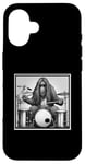 Coque pour iPhone 16 Sasquatch Bigfoot Musique Drums Batteur Band Cadeau Graphique