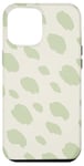 iPhone 14 Pro Max Green Spots Pattern on Cream Background Case