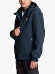 Lyle & Scott Kids' Soft Shell Hooded Jacket, Dark Navy