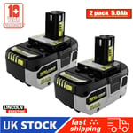 For RYOBI One Plus High Capacity Battery 18 Volt Lithium-Ion New 2pack P108 UK