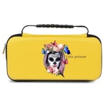 Etui pochette Switch LITE jaune mort mexicaine calavera papillon personnalisee