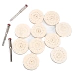 Tête de ponçage en coton,tige de 3mm,mini brosse pour perceuse Dremel - Type 32mm white 10pc