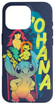 Coque pour iPhone 16 Pro Disney Lilo & Stitch Beach Vibes avec Nani & Scrump 'Ohana