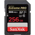 SanDisk Extreme Pro 256 GB 300MB/s UHS-II V90 -SDXC-minneskort