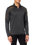 uhlsport Stream 22 1/4 Zip Top Sweatshirt Homme, Noir/Orange (Black/Fluo Orange), L