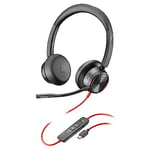 Poly Blackwire 8225 Premium Wired Headset – Active Noise Canceling – Hi-fi Stereo - Connect to PC/Mac - Works w/Teams, Zoom