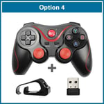 Gpapproach-Manette De Jeu Sans Fil Bluetooth Bt3.0,Joystick T3 Bery,Manette De Jeu Pour Ps3,Téléphone Portable Android,Tablette,Tv Box Holder - Type T3-S-Adapter