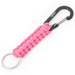 EOTW Porte-clés Paracord avec Mousqueton, Cordon avec Crochet de Chaîne, Kits de Survival Heavy Duty Holder Army pour Clé de Voiture Bouteille Camping Randonnée Garçon Grils Hommes Femmes (1 Rose)