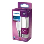 LED-lampe Philips Stearinlys Hvid F 40 W 4,3 W E14 470 lm 3,5 x 9,7 cm (6500 K)