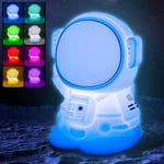 Squishy Astronaut Night Light Childrens Soft 7 Colour Changing LED Spaceman Lamp