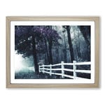 The Forest Edge Painting Modern Art Framed Wall Art Print, Ready to Hang Picture for Living Room Bedroom Home Office Décor, Oak A4 (34 x 25 cm)