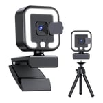 4K Webcam with Microphone and Fill Light,  Autofocus Computer Camera for Pc4506