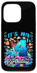 Coque pour iPhone 13 Pro C'est mon quatrième anniversaire, mon garçon Sea Fish Ocean Animals Aquarium