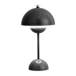 Nordisk dansk blomknopp bordslampa, bröllopsrum, sovrum, skrivbordsdekoration, lampa, sänglampa (uppladdningsbar) FAN2610 Black