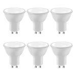 LEDYA GU10 LED Light Bulbs, 5W 400lm Halogen Light Bulbs 40W Equivalent, 6000K Daylight White, Energy Saving Spotlight Bulb, 120° Beam Angle, Non Dimmable, Pack of 6