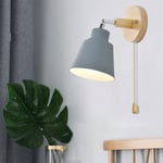 Modern Wall Lamp ABS E27 Nordic Style Decoration Hanging Light Gray With Switch