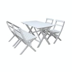 Baltic Garden Matgrupp Knohult Vit KNOHULT folding set 500175-6