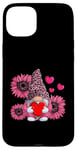 iPhone 15 Plus Cute Pink Gnome Sunflower Valentines Day Case