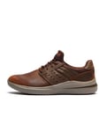 Skechers Homme Delson 3.0 Ezra Basket, Cuir Marron foncé, 42.5 EU