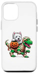 Coque pour iPhone 13 West Highland White Terrier Dinosaure pour hommes, femmes, enfants