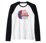 Land Of The Free Because Of The Brave Raglan Baseball Tee