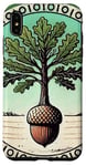 iPhone XS Max Oak from Acorn Illustration Tree Lovers mighty Oak tree Case