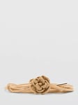 Mango Violeta Flower Belt, Light Beige