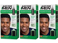 3x Just For Men H60 Jet Black Original Formula Shampoo in Haircolour Dye