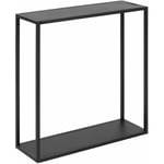 Grande Etagère murale carrée 2 tablettes en métal - Longueur 60 Largeur 20 Hauteur 60cm - Noir