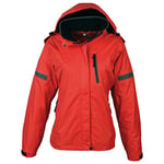 Blackwolf Outdoor Veste Coupe-Vent pour Femme en matériau Shell Colonne d'eau 30 000 mm Respirabilité 6 500 MVP Coupe-Vent Capuche Amovible pour Femme (XXL – Rouge)